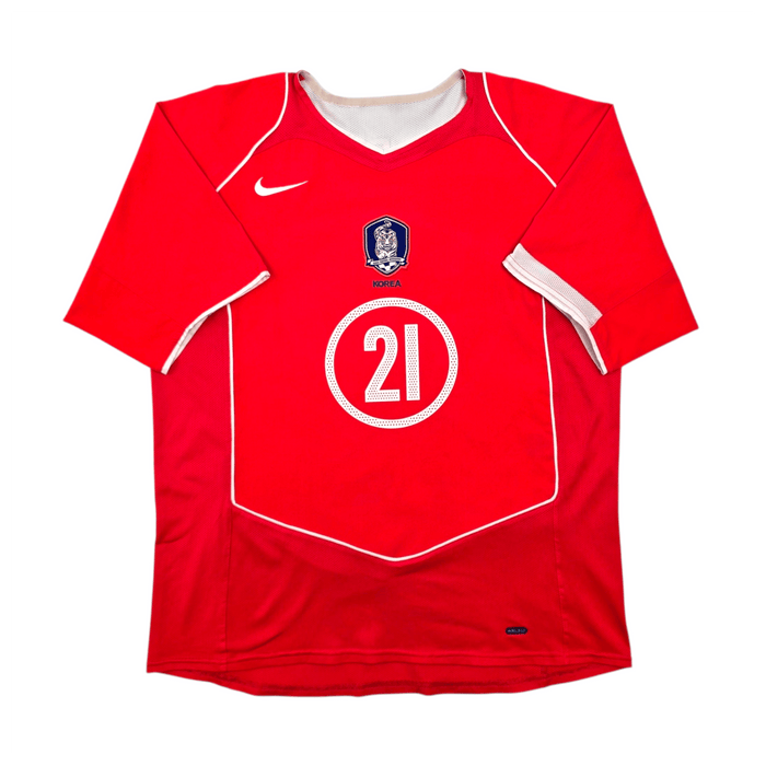 2004/06 South Korea Home Football Shirt (M) Nike 21 JS Park - Football Finery - FF305776