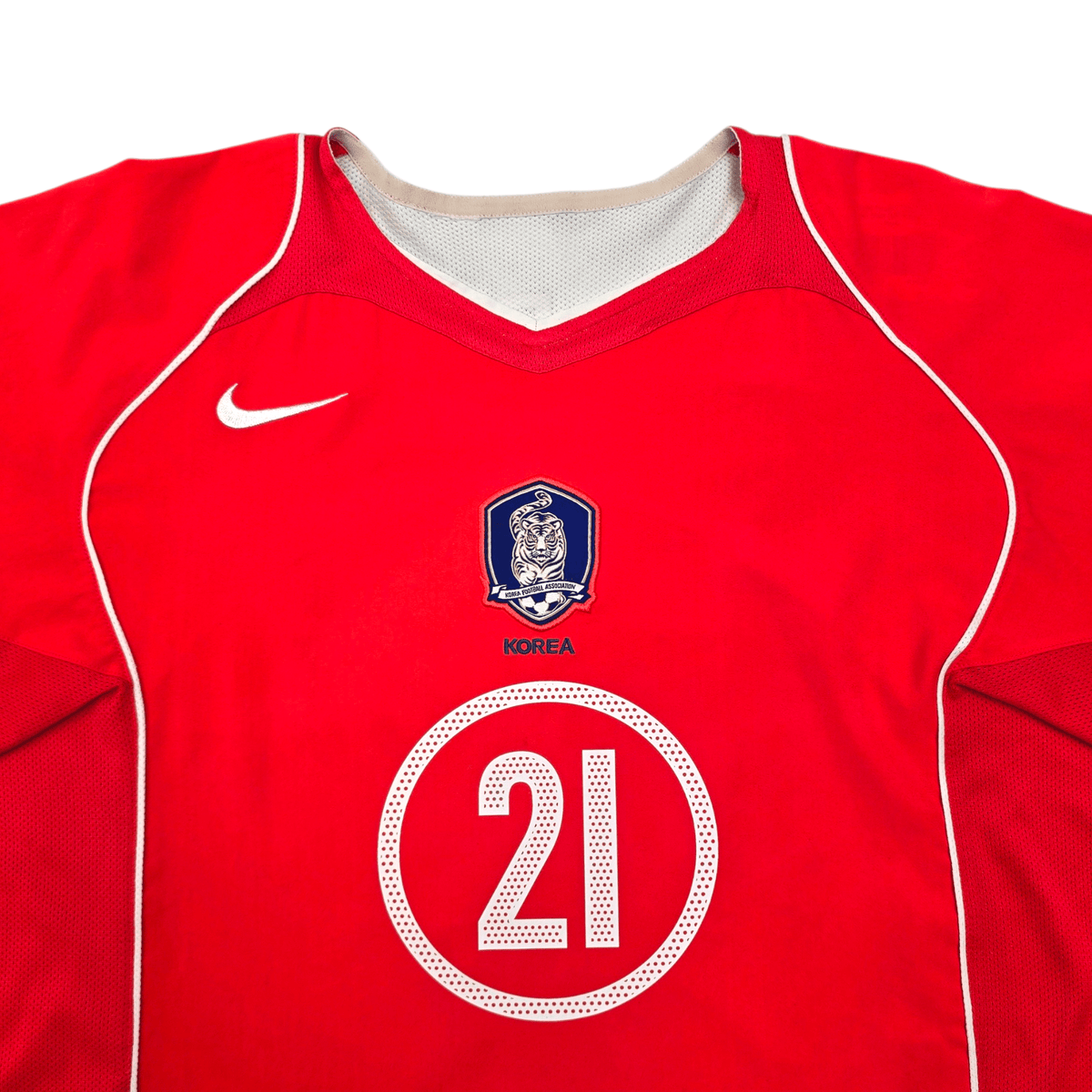 2004/06 South Korea Home Football Shirt (M) Nike 21 JS Park - Football Finery - FF305776