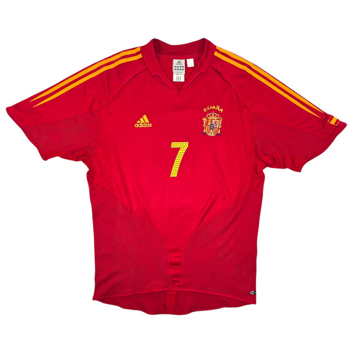 2004/06 Spain Home Football Shirt (L) Adidas #7 Raul - Football Finery - FF204312