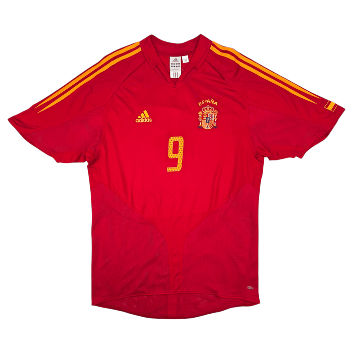 2004/06 Spain Home Football Shirt (L) Adidas #9 Torres - Football Finery - FF300891