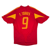 2004/06 Spain Home Football Shirt (L) Adidas #9 Torres - Football Finery - FF300891