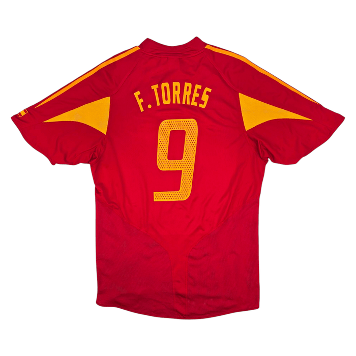 2004/06 Spain Home Football Shirt (L) Adidas #9 Torres - Football Finery - FF300891