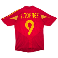 2004/06 Spain Home Football Shirt (M) Adidas 9 Torres - Football Finery - FF302377