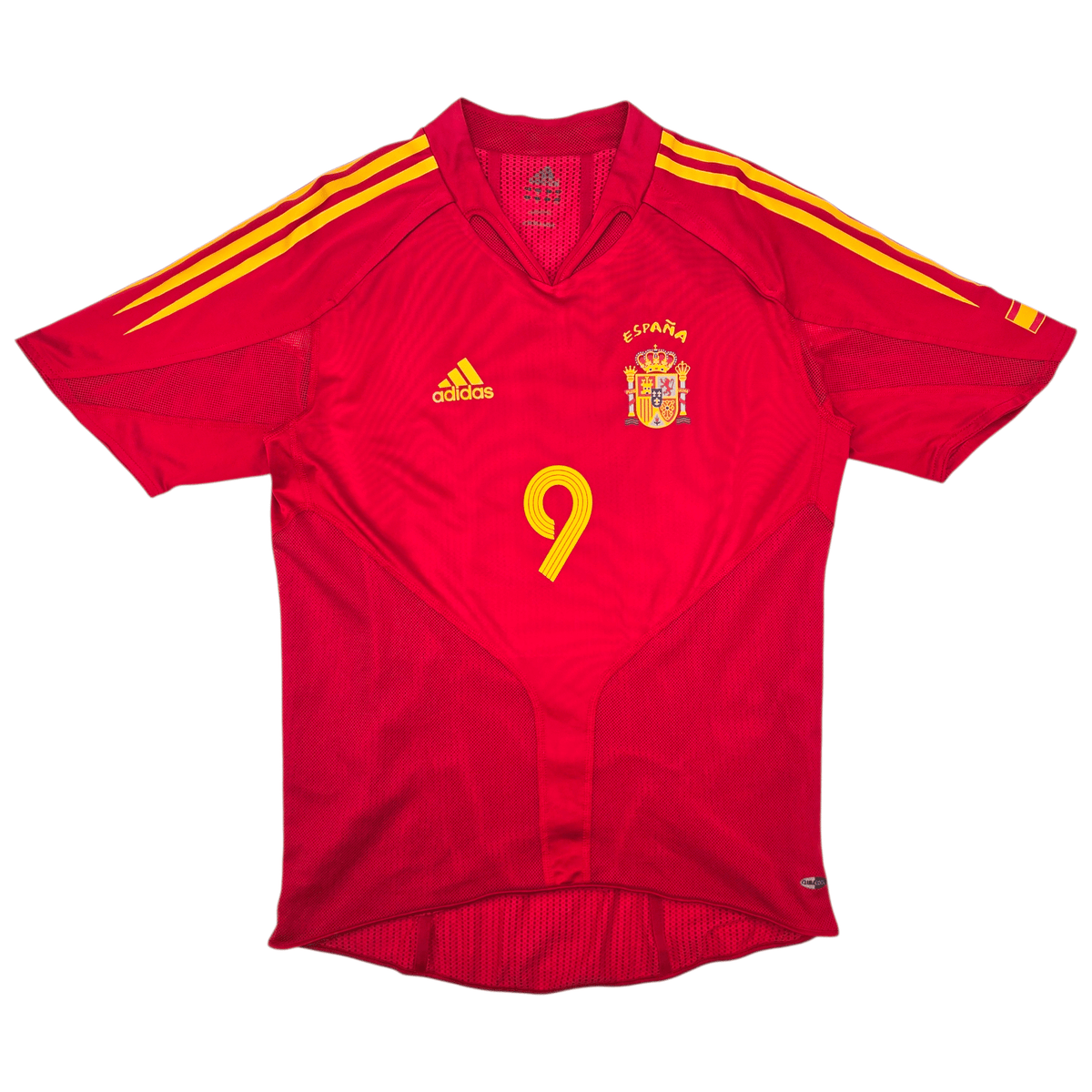 2004/06 Spain Home Football Shirt (M) Adidas 9 Torres - Football Finery - FF302377