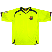 2005/06 Barcelona Away Football Shirt (L) Nike 10 Ronaldinho - Football Finery - FF302475