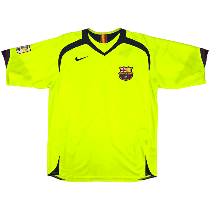 2005/06 Barcelona Away Football Shirt (L) Nike 10 Ronaldinho - Football Finery - FF302475