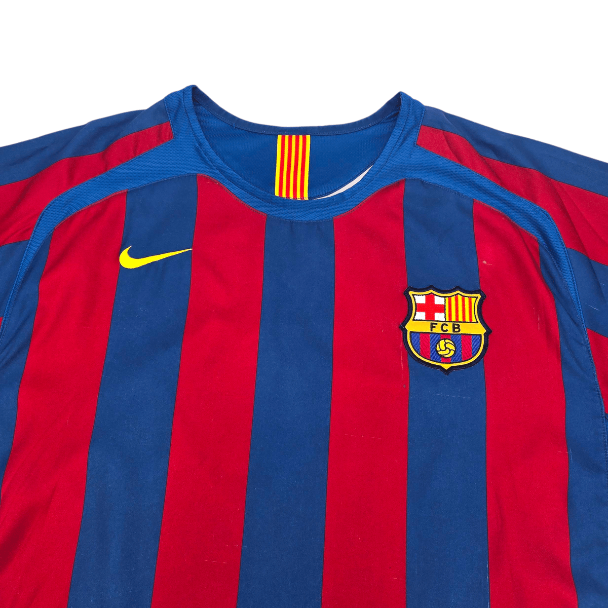 2005/06 Barcelona Home Football Shirt (2XL) Nike 10 Ronaldinho - Football Finery - FF301789