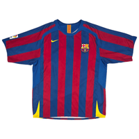 2005/06 Barcelona Home Football Shirt (2XL) Nike 10 Ronaldinho - Football Finery - FF301789
