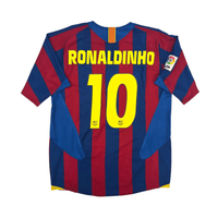 2005/06 Barcelona Home Football Shirt (M) Nike 10 Ronaldinho - Football Finery - FF302161