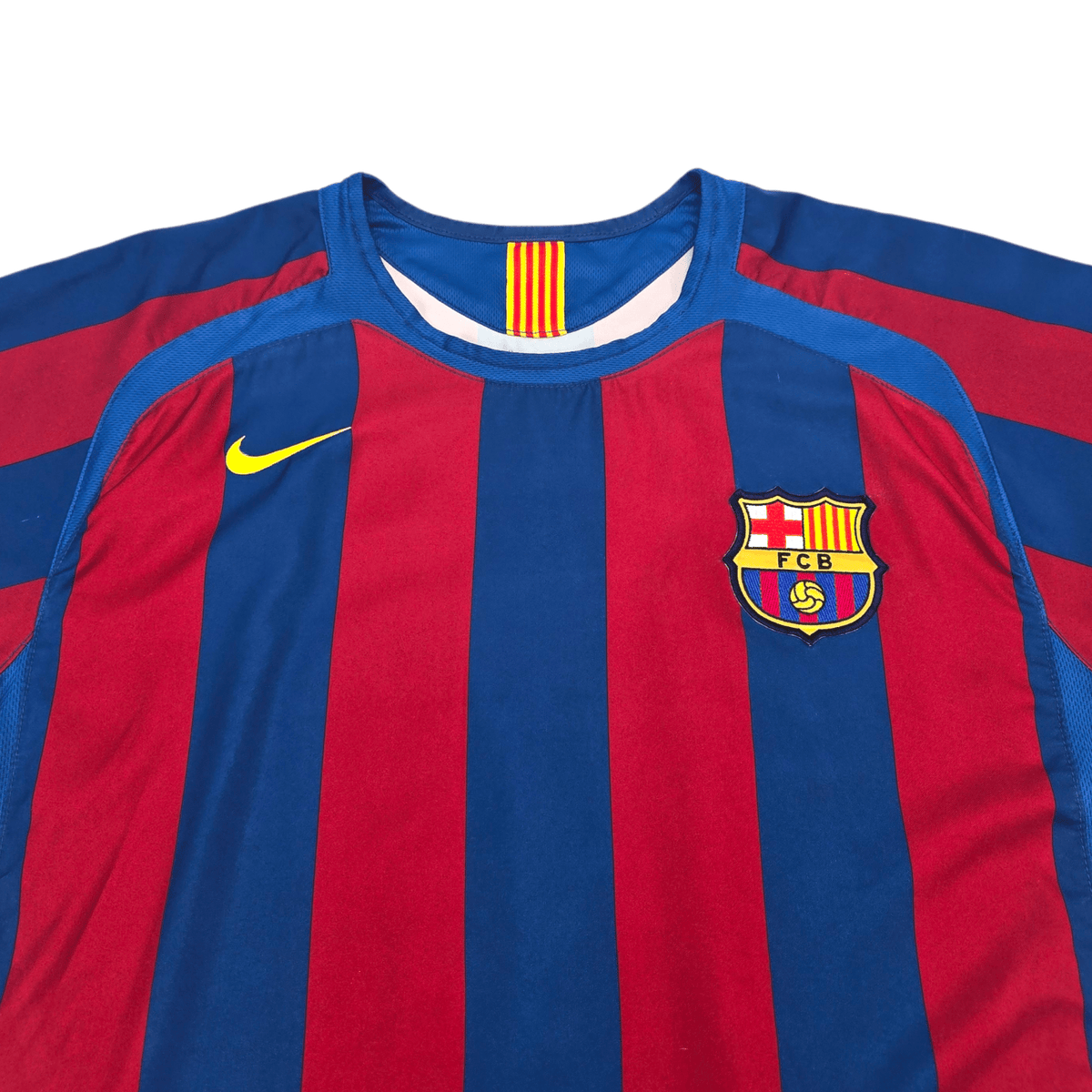 2005/06 Barcelona Home Football Shirt (M) Nike 10 Ronaldinho - Football Finery - FF302161