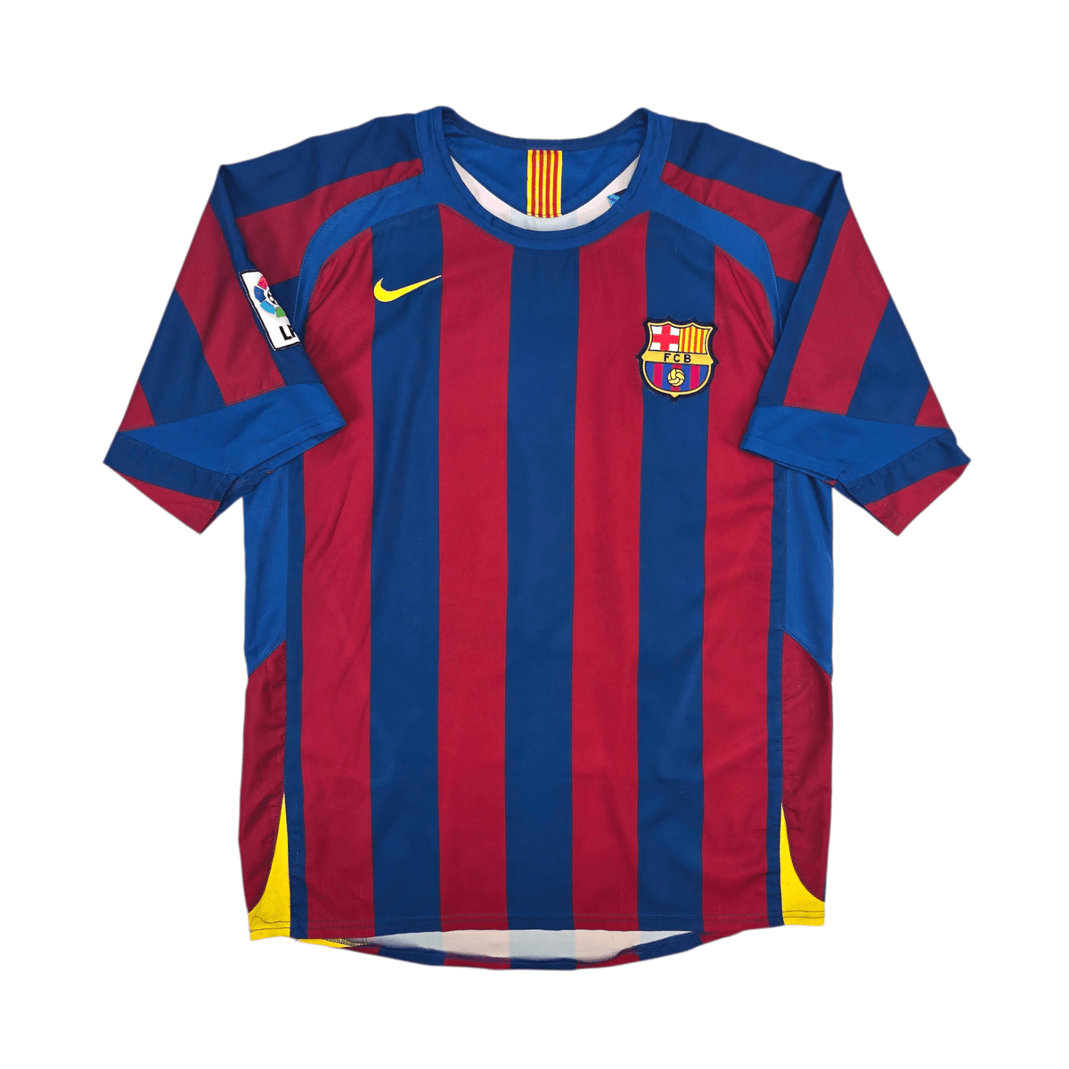 2005/06 Barcelona Home Football Shirt (M) Nike 10 Ronaldinho - Football Finery - FF302161
