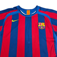 2005/06 Barcelona Home Football Shirt (M) Nike 9 Eto'o - Football Finery - FF302724