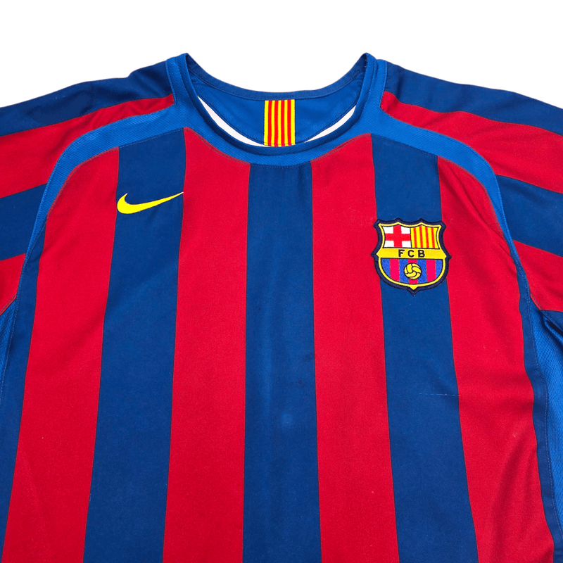 2005/06 Barcelona Home Football Shirt (M) Nike 9 Eto'o - Football Finery - FF302724