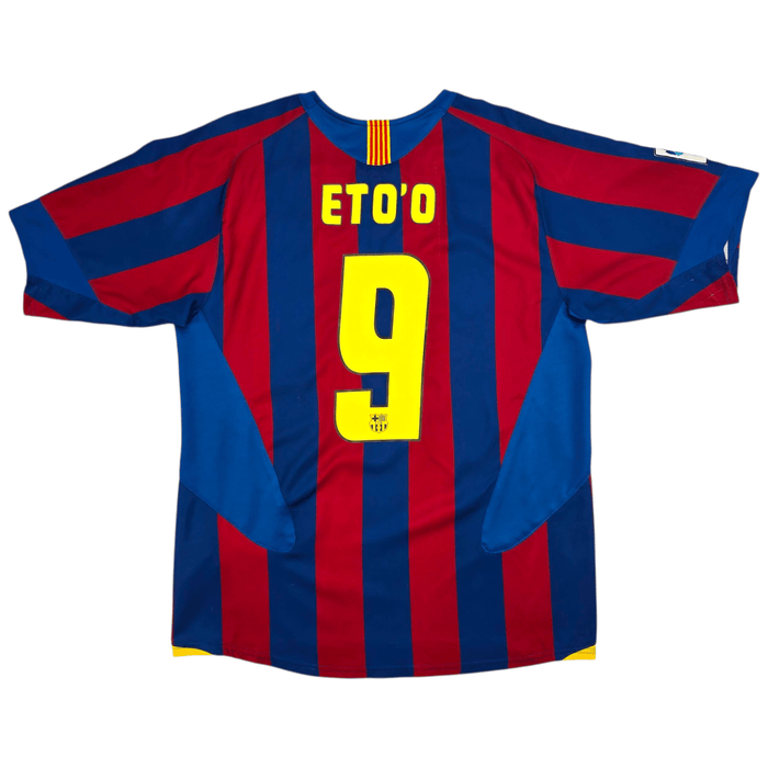 2005/06 Barcelona Home Football Shirt (M) Nike 9 Eto'o - Football Finery - FF302724