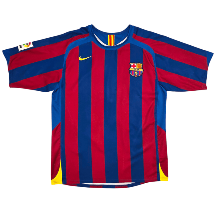 2005/06 Barcelona Home Football Shirt (M) Nike 9 Eto'o - Football Finery - FF302724