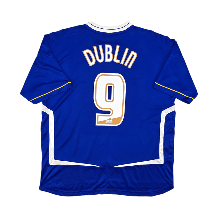2005/06 Leicester City Home Football Shirt (L) JJB 9 Dublin - Football Finery - FF302727