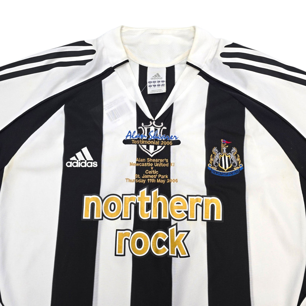 2005/06 Newcastle United Home Football Shirt (XL) Adidas #9 Shearer (Testimonial) - Football Finery - FF307131