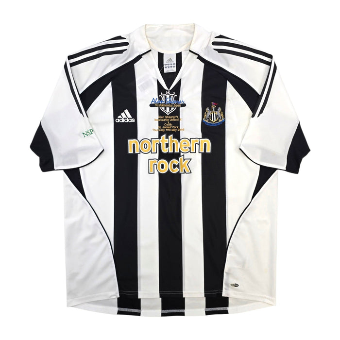 2005/06 Newcastle United Home Football Shirt (XL) Adidas #9 Shearer (Testimonial) - Football Finery - FF307131