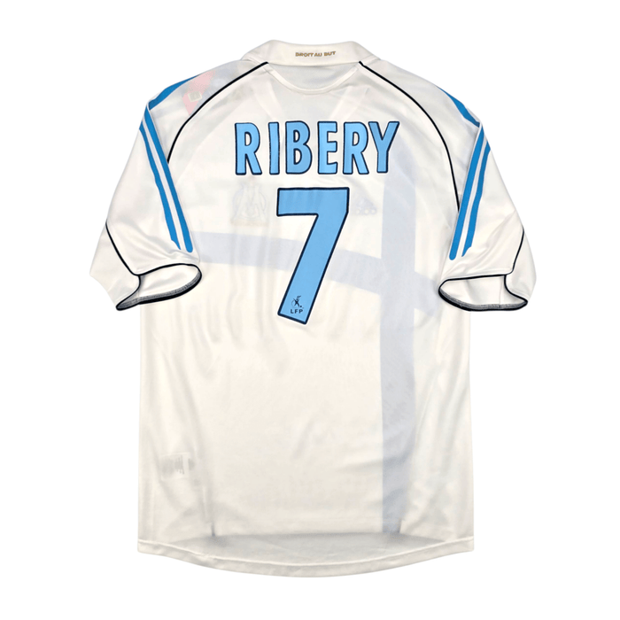 2005/06 Olympique Marseille Home Football Shirt (S) Adidas 7 Ribery - Football Finery - FF302601