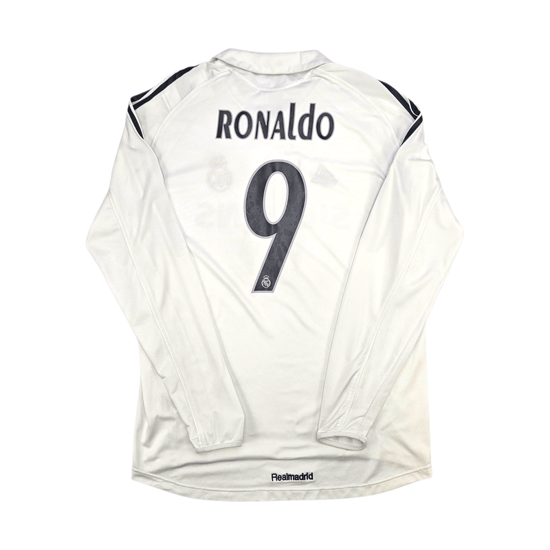 2005/06 Real Madrid Home Football Shirt (L) Adidas 9 Ronaldo - Football Finery - FF302530