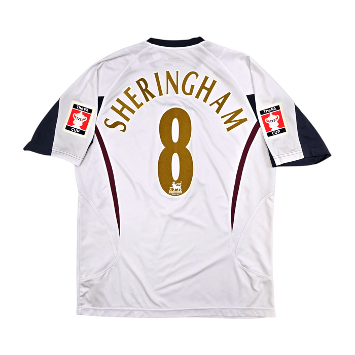 2005/06 West Ham United Away Football Shirt (L) Reebok 8 Sheringham (FA Cup) - Football Finery - FF303724