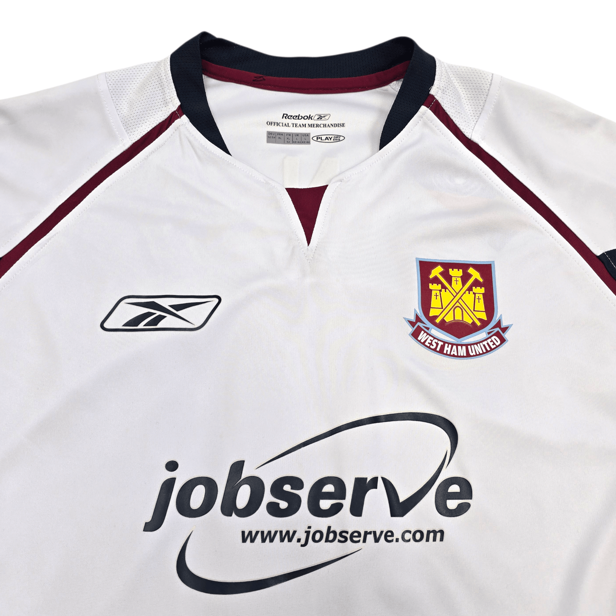 2005/06 West Ham United Away Football Shirt (L) Reebok 8 Sheringham (FA Cup) - Football Finery - FF303724