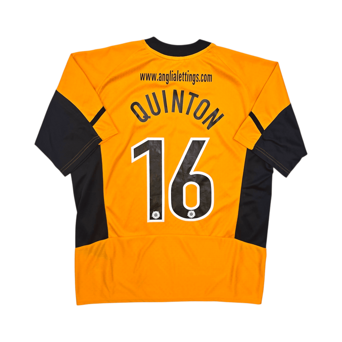 2005/07 Cambridge United Home Football Shirt (L) Sporta 16 Quinton (Matchworn / Signed) - Football Finery - FF303757