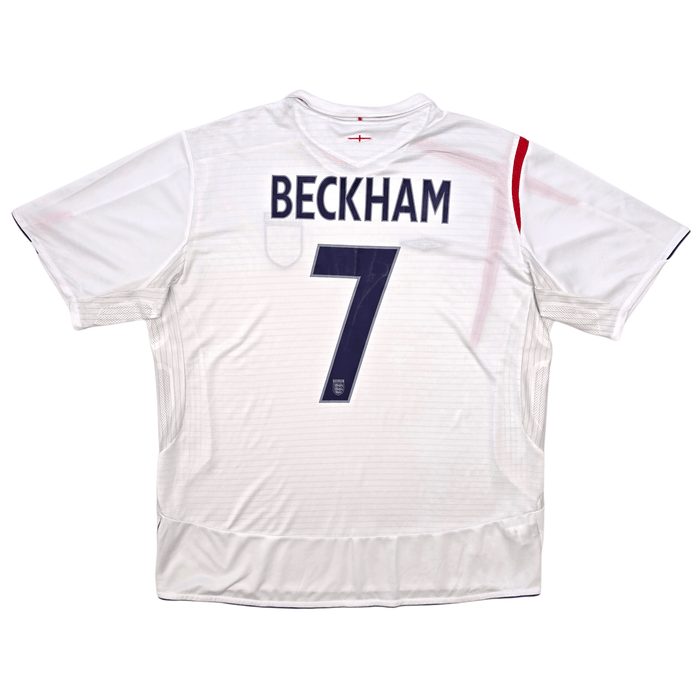 2005/07 England Home Football Shirt (2XL) Umbro 7 Beckham - Football Finery - FF302886