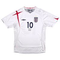 2005/07 England Home Football Shirt (L) Umbro 10 Defoe - Football Finery - FF304126