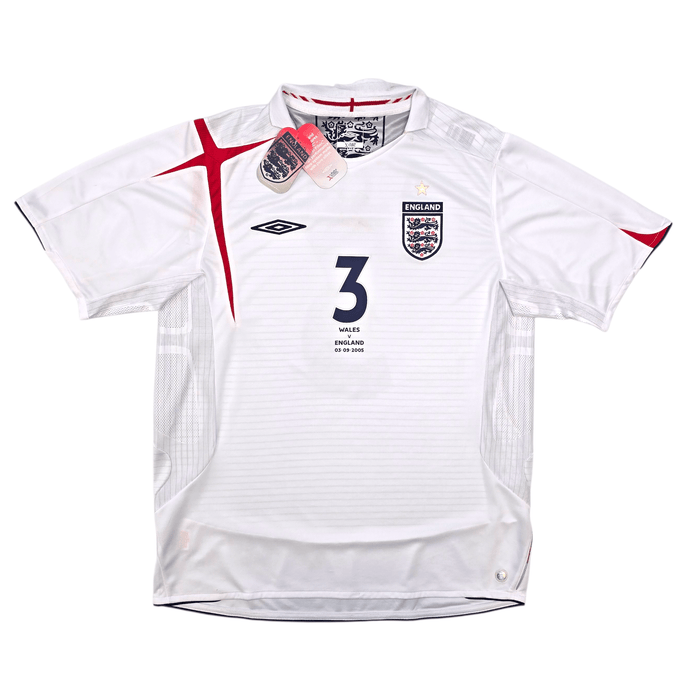 2005/07 England Home Football Shirt (L) Umbro 3 A. Cole (BNWTs) - Football Finery - FF304134