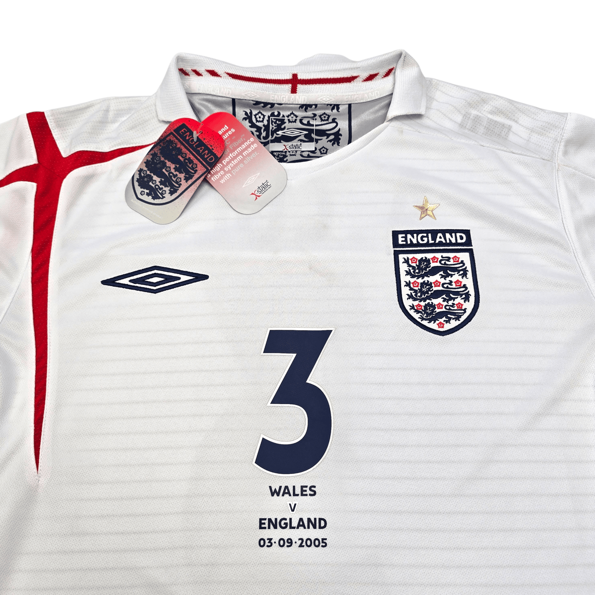 2005/07 England Home Football Shirt (L) Umbro 3 A. Cole (BNWTs) - Football Finery - FF304134