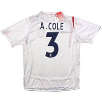 2005/07 England Home Football Shirt (L) Umbro 3 A. Cole (BNWTs) - Football Finery - FF304134