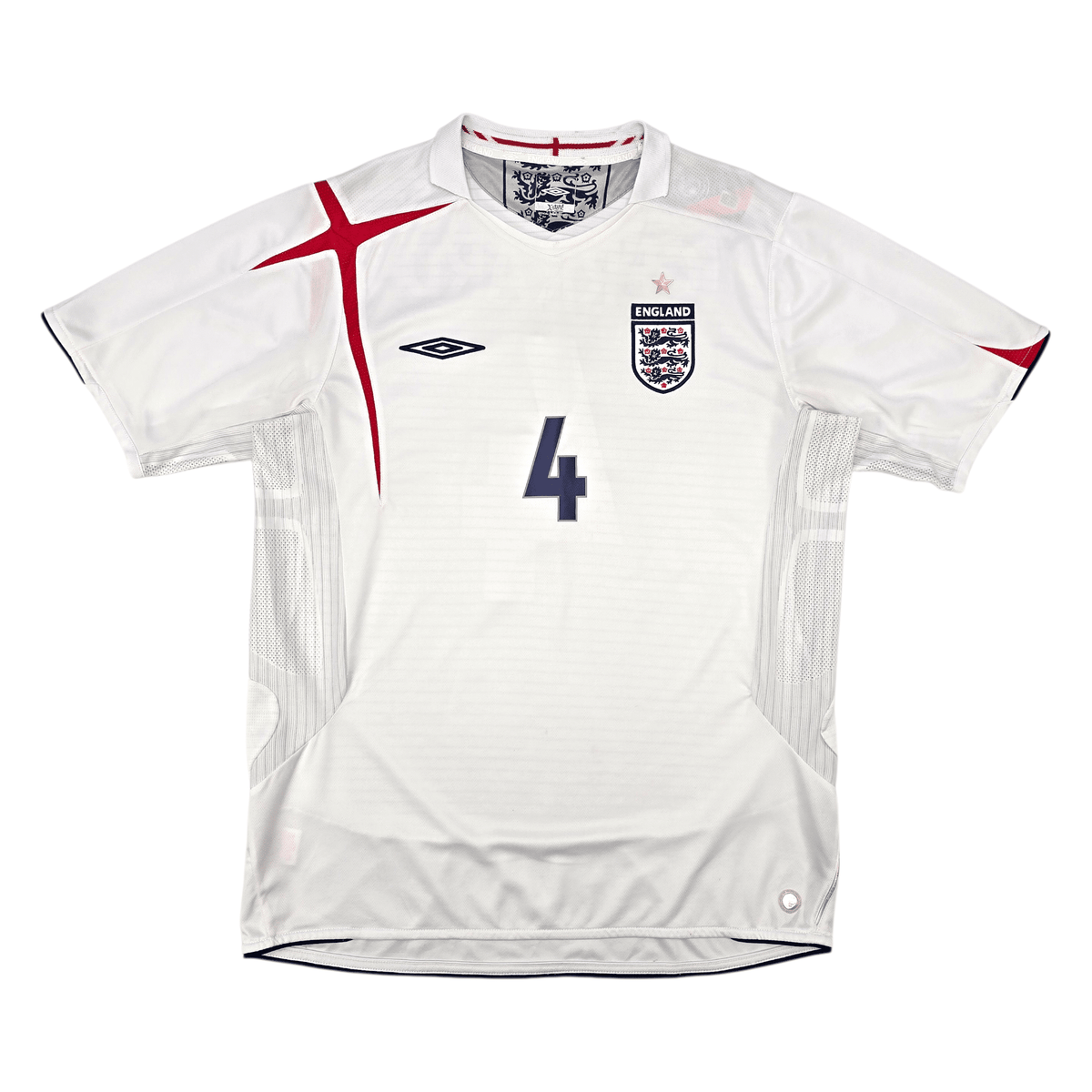 2005/07 England Home Football Shirt (L) Umbro 4 Gerrard - Football Finery - FF302057