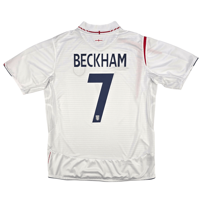 2005/07 England Home Football Shirt (L) Umbro 7 Beckham - Football Finery - FF300143