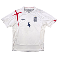 2005/07 England Home Football Shirt (XL) Umbro 4 Gerrard - Football Finery - FF304821