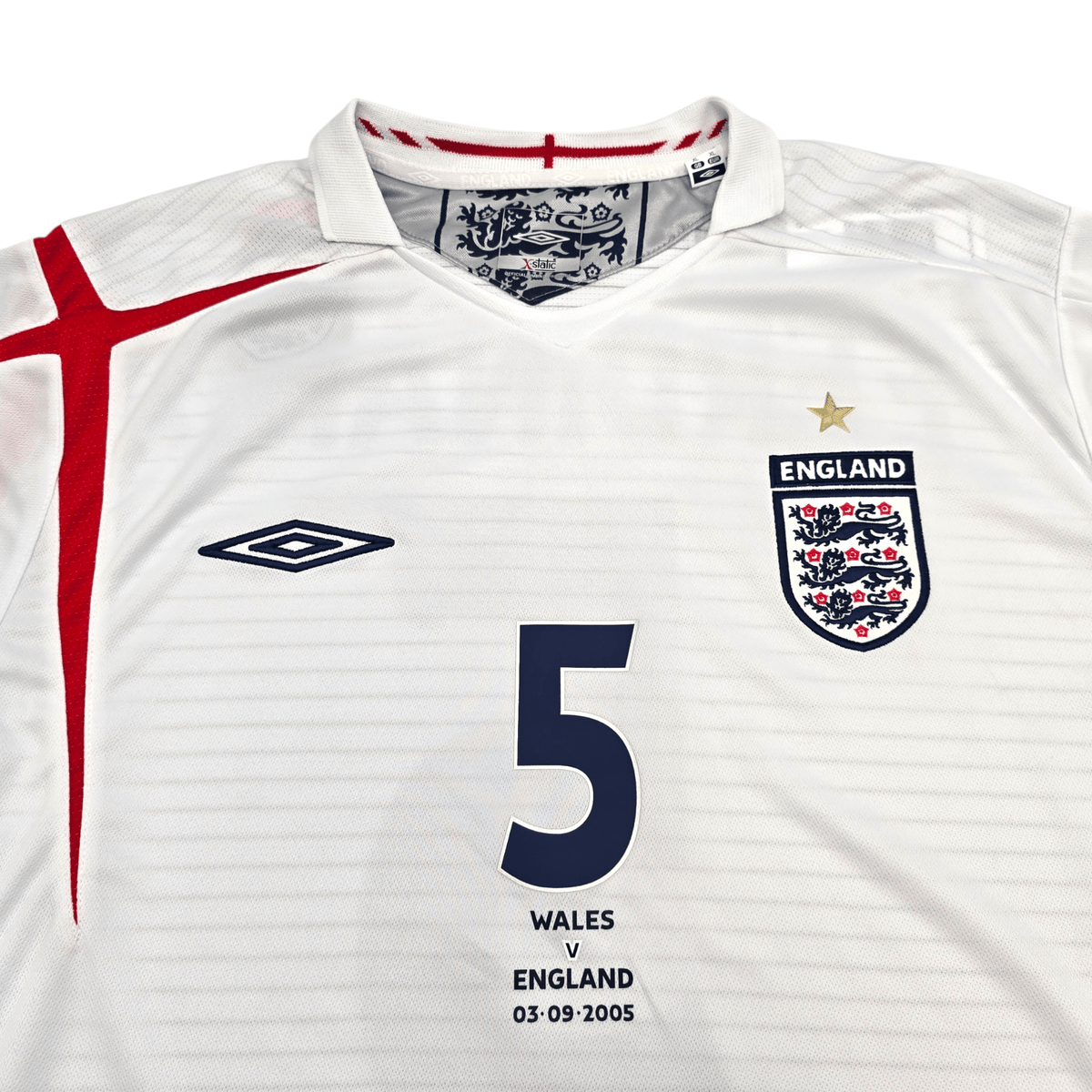 2005/07 England Home Football Shirt (XL) Umbro 5 Ferdinand (BNWTs) - Football Finery - FF304125