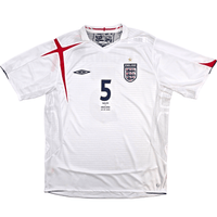 2005/07 England Home Football Shirt (XL) Umbro 5 Ferdinand (BNWTs) - Football Finery - FF304125