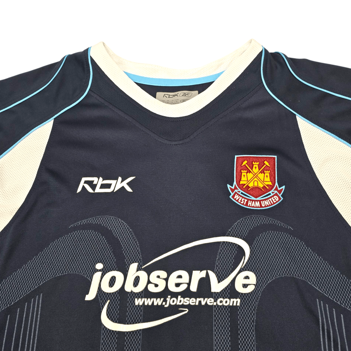 2005/07 West Ham United Away Football Shirt (XL) Reebok 32 Tevez - Football Finery - FF300780