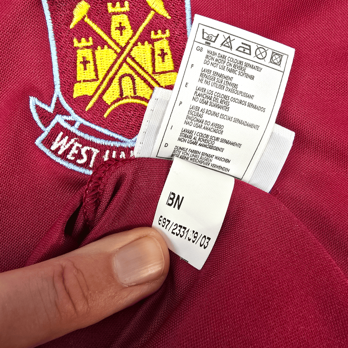 2005/07 West Ham United Home Football Shirt (XL) Reebok 32 Tevez - Football Finery - FF301522