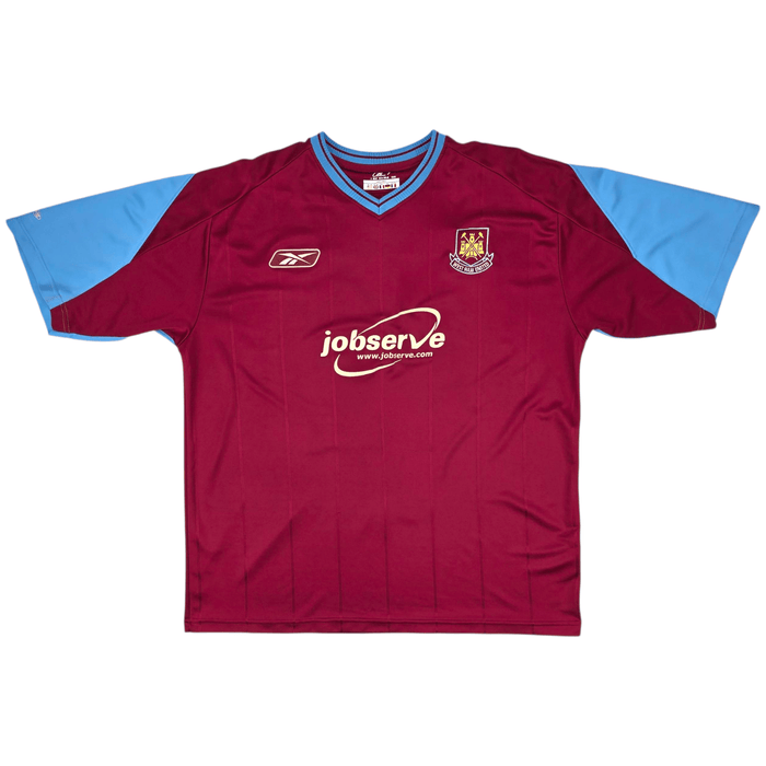 2005/07 West Ham United Home Football Shirt (XL) Reebok 32 Tevez - Football Finery - FF301522