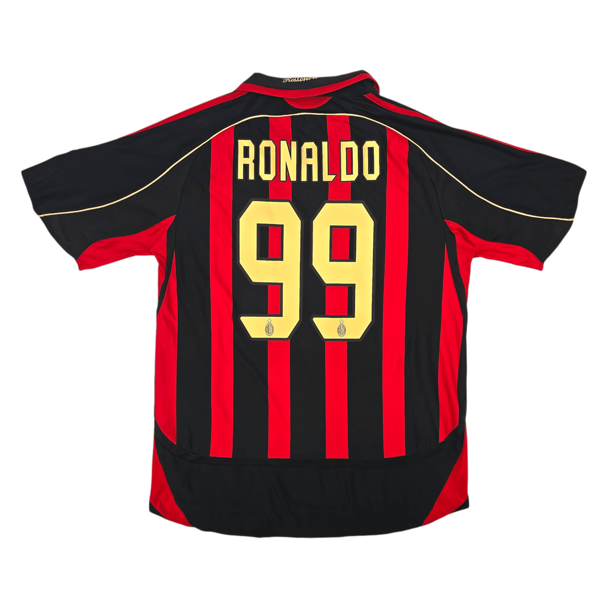 2006/07 AC Milan Home Football Shirt (L) Adidas 99 Ronaldo - Football Finery - FF303186