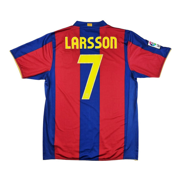 2006/07 Barcelona Home Football Shirt (M) Nike #7 Larsson - Football Finery - FF202418