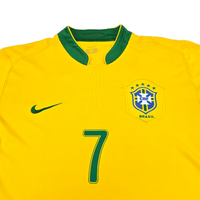 2006/07 Brazil Home Football Shirt (M) Nike 7 Adriano - Football Finery - FF301592