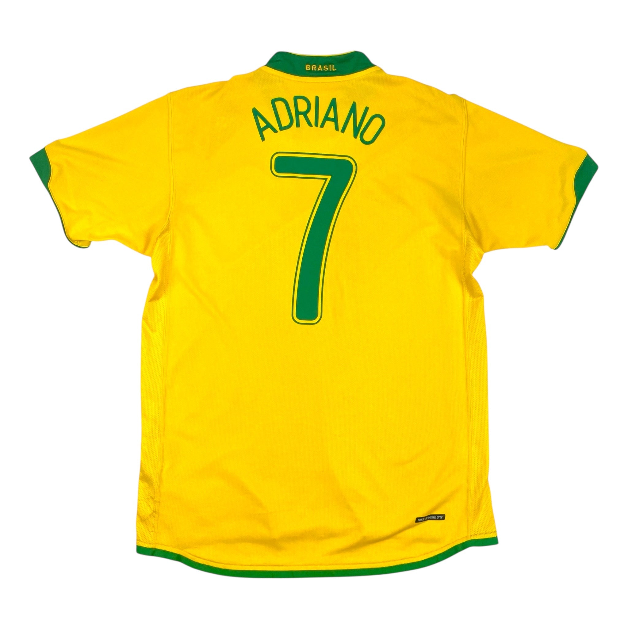 2006/07 Brazil Home Football Shirt (M) Nike #7 Adriano – Football