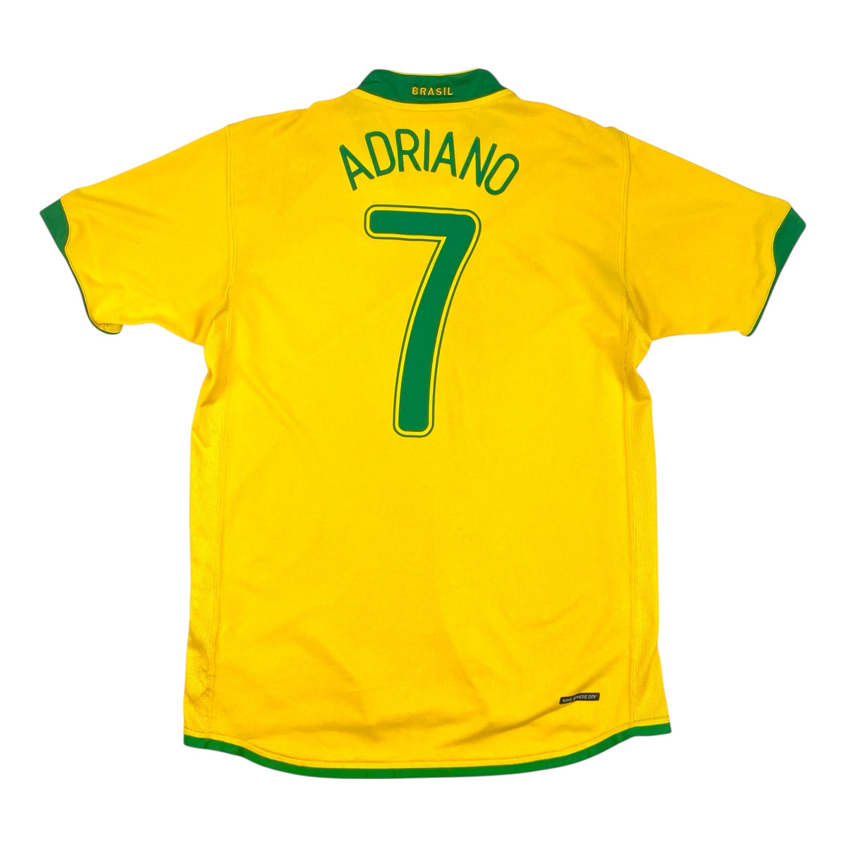 2006/07 Brazil Home Football Shirt (M) Nike 7 Adriano - Football Finery - FF301592