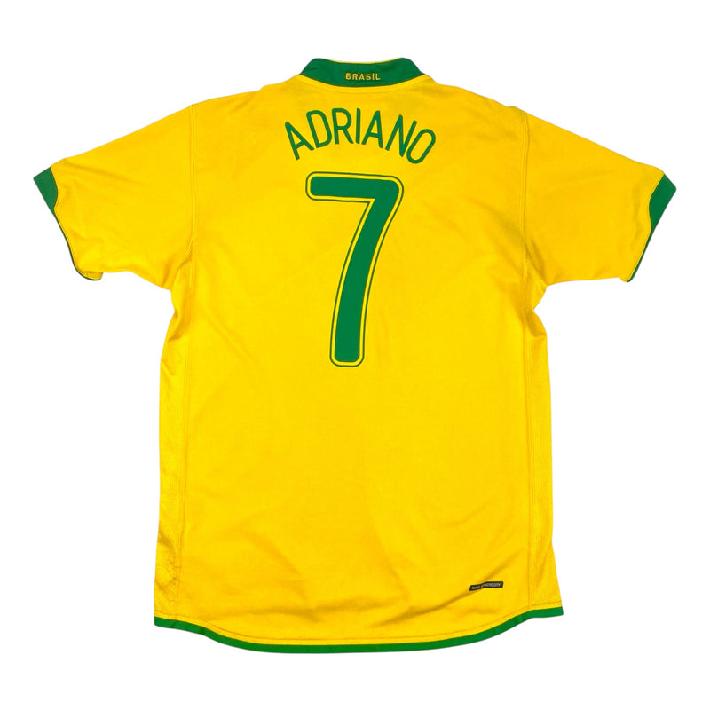 2006/07 Brazil Home Football Shirt (M) Nike 7 Adriano - Football Finery - FF301592