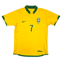 2006/07 Brazil Home Football Shirt (M) Nike 7 Adriano - Football Finery - FF301592