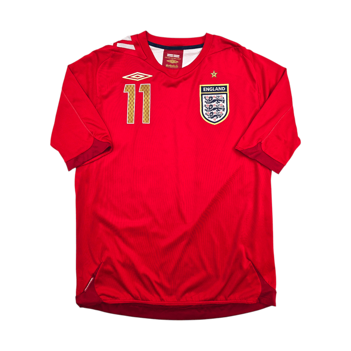 2006/07 England Away Football Shirt (L) Umbro 11 J.Cole - Football Finery - FF301601