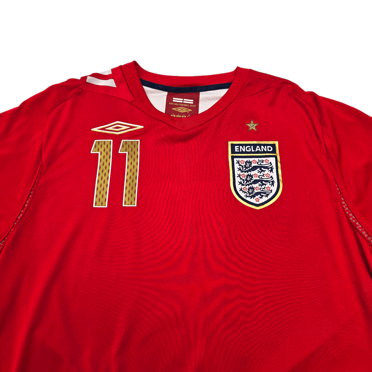 2006/07 England Away Football Shirt (L) Umbro 11 J.Cole - Football Finery - FF301601