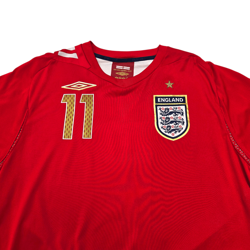 2006/07 England Away Football Shirt (L) Umbro #11 J.Cole